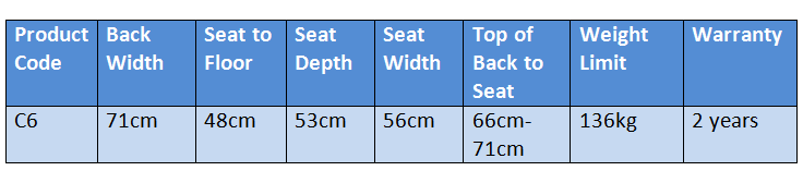 C6 pride Lift chair product specifications