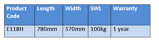 E118 Bath Board Product Specifications