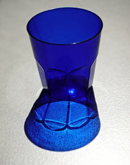 blue olive oil tasting glasses