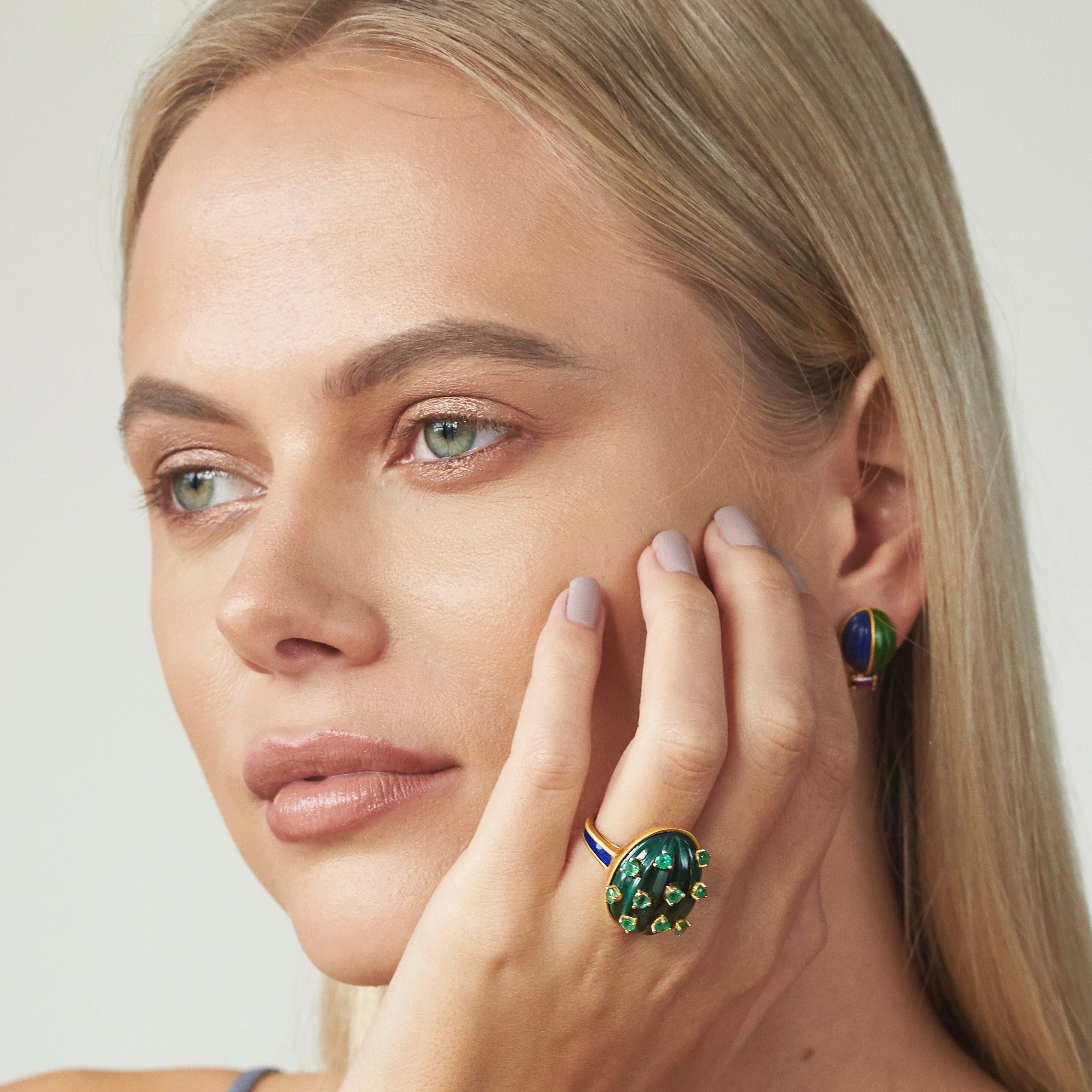 Malachite Cactus Ring