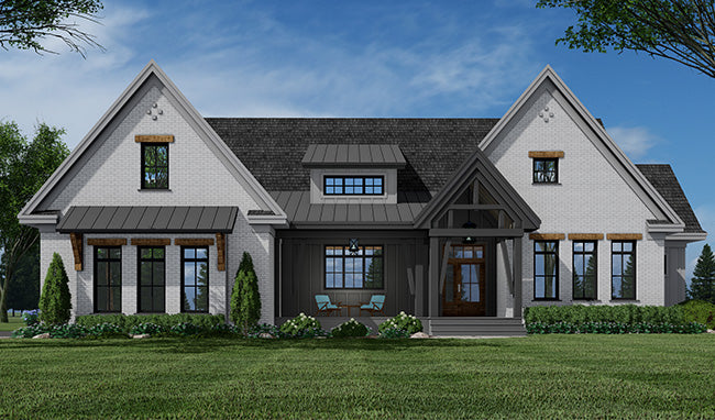 Emarie May Farm House - Modern Farmhouse - One-Story House Plan