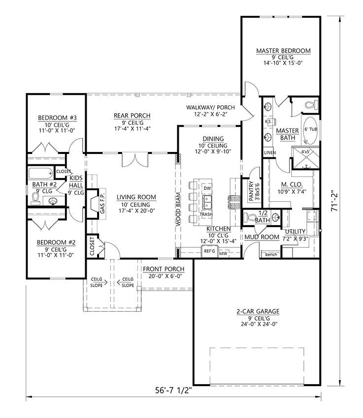 Hidden Creek House Plan Small Farmhouse Country House Plan Archival Designs