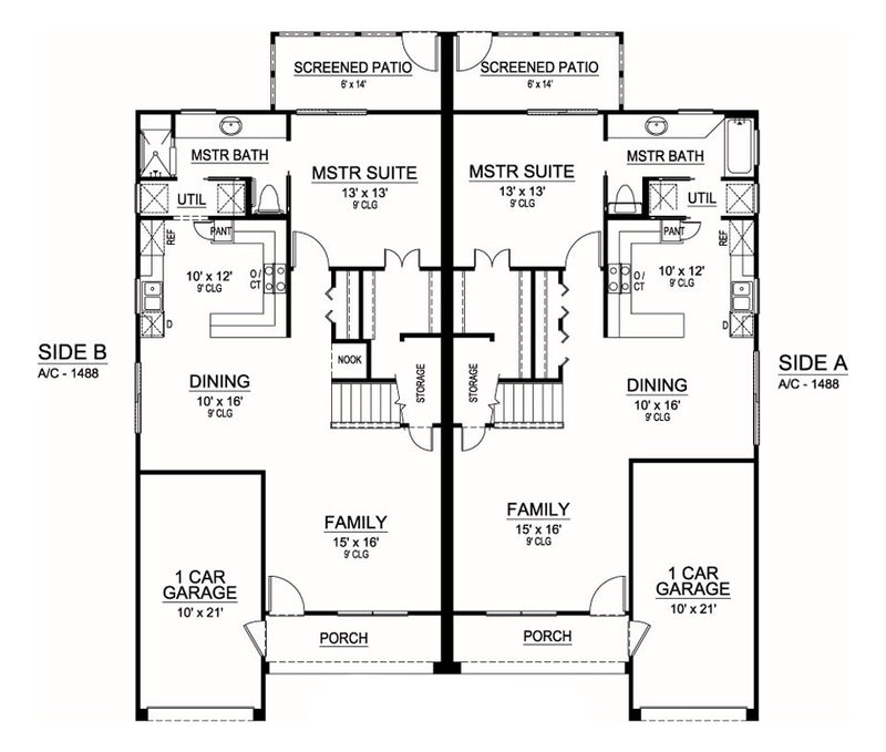 Sanborn Duplex Luxury Floor Plans Texas Floor Plans