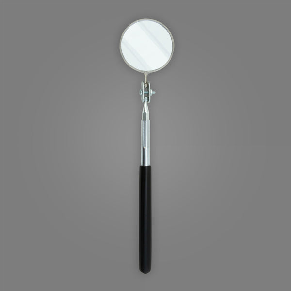 2pc 2" Round Telescoping Inspection Mirror 7-1/4" to 30" Cushion Grip Handle 
