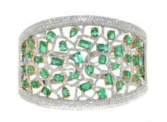 emerald and diamond cuff bracelet