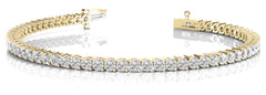 yellow gold diamond tennis bracelet 