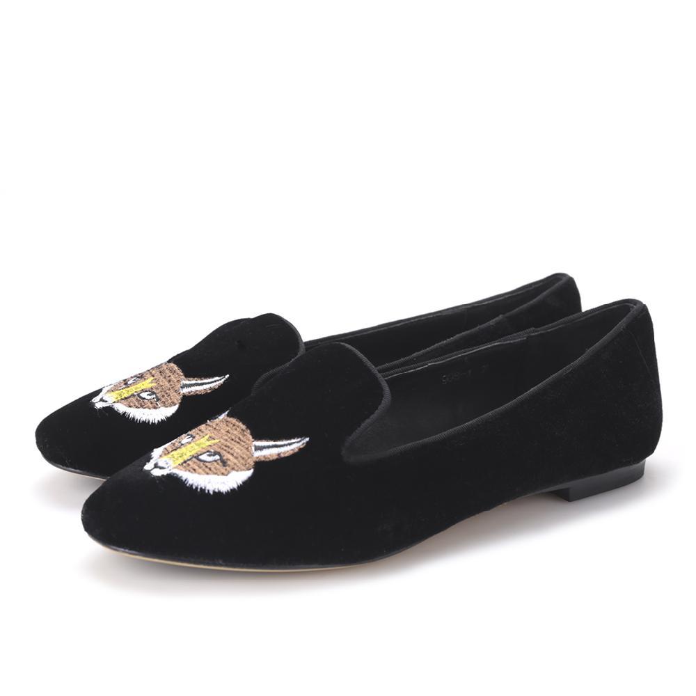 embroidered loafers womens