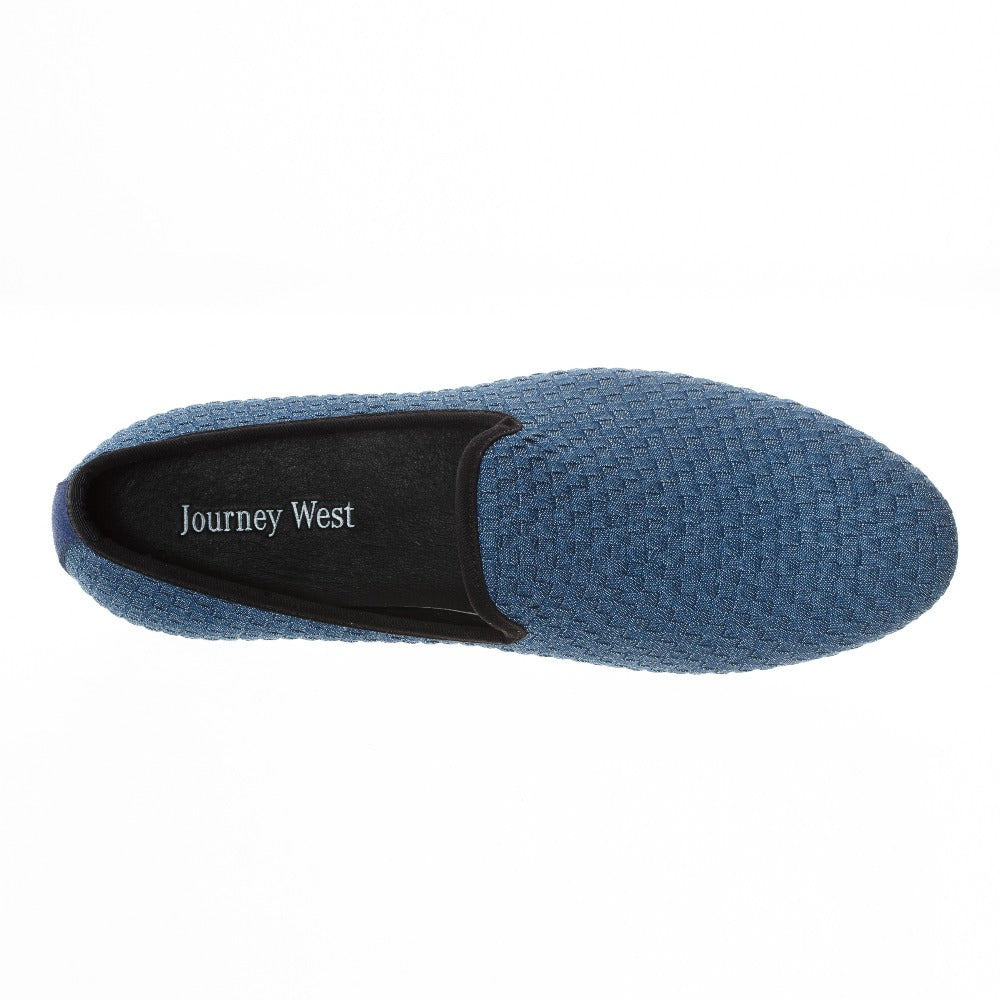 Mens Journey West Woven Leather Slip On 