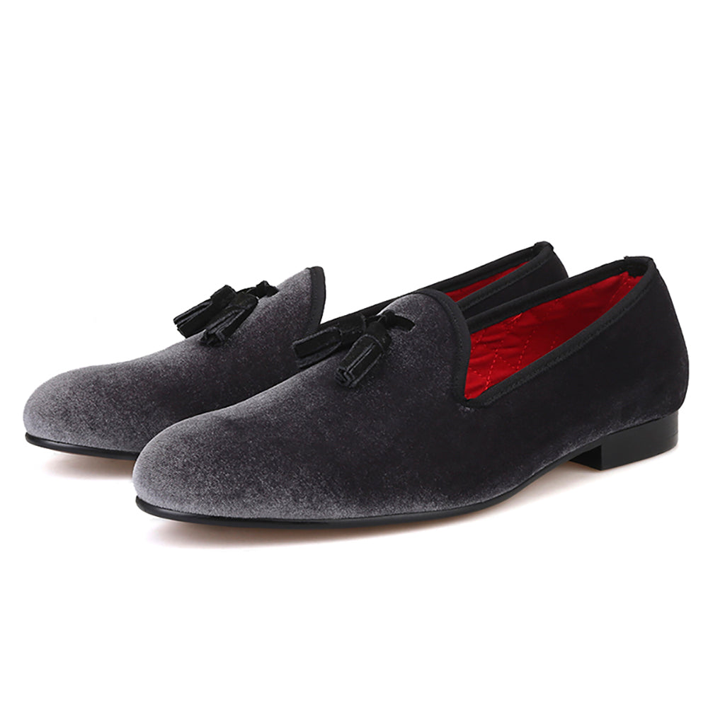 grey dress loafers