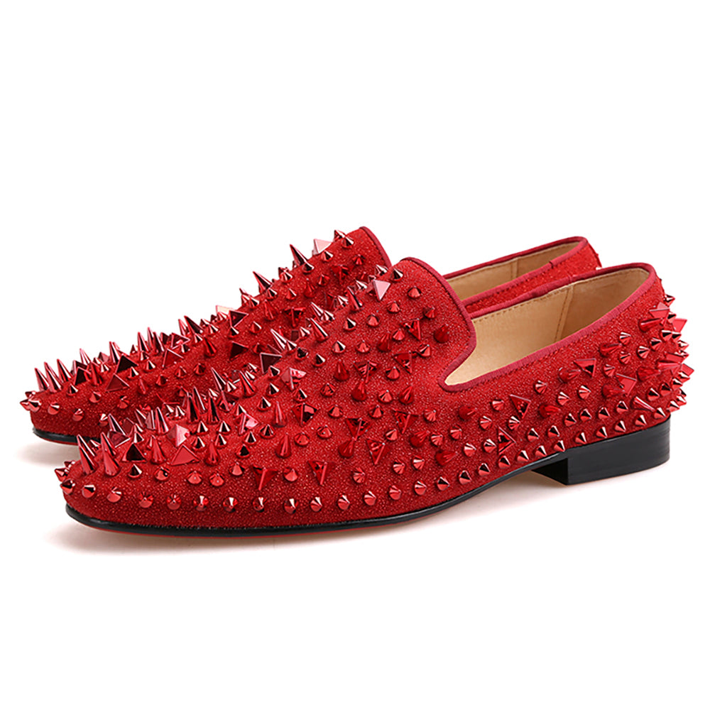 red dress loafers