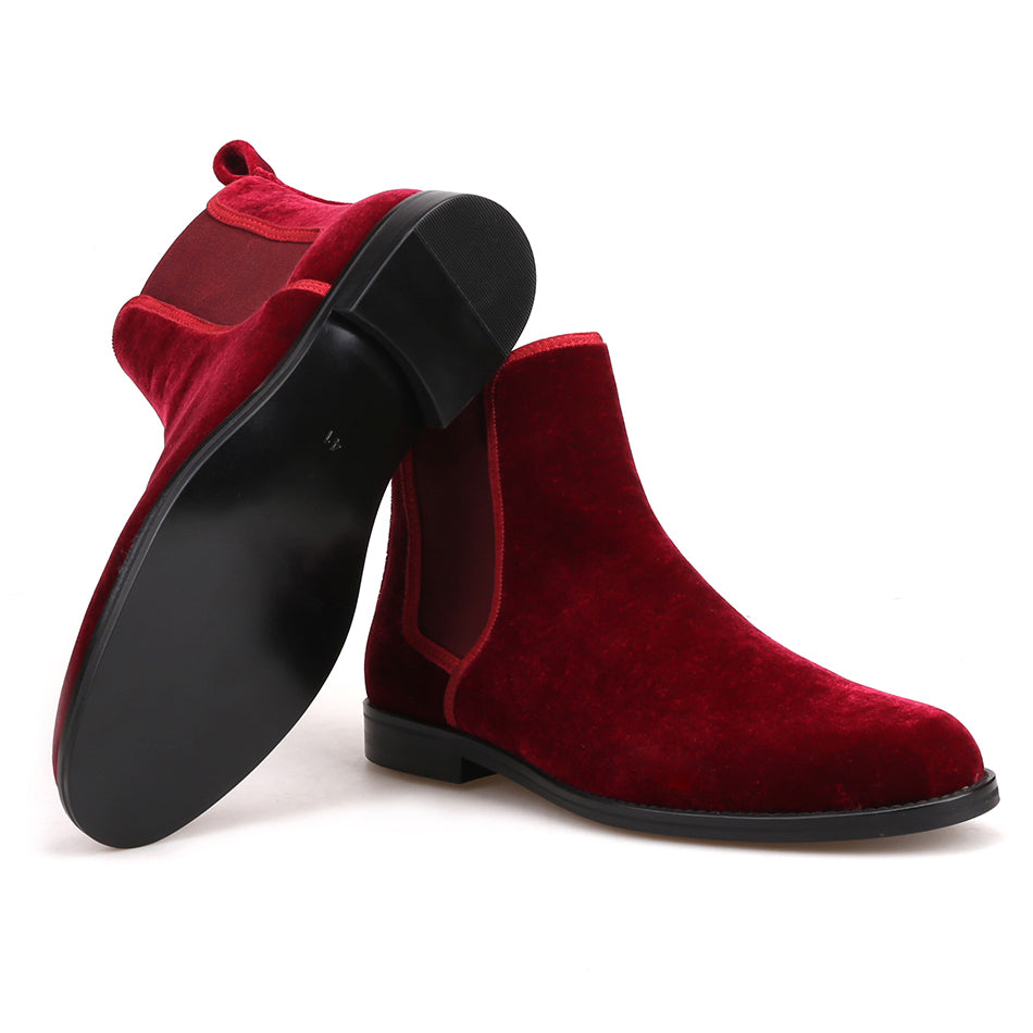 maroon chelsea boot