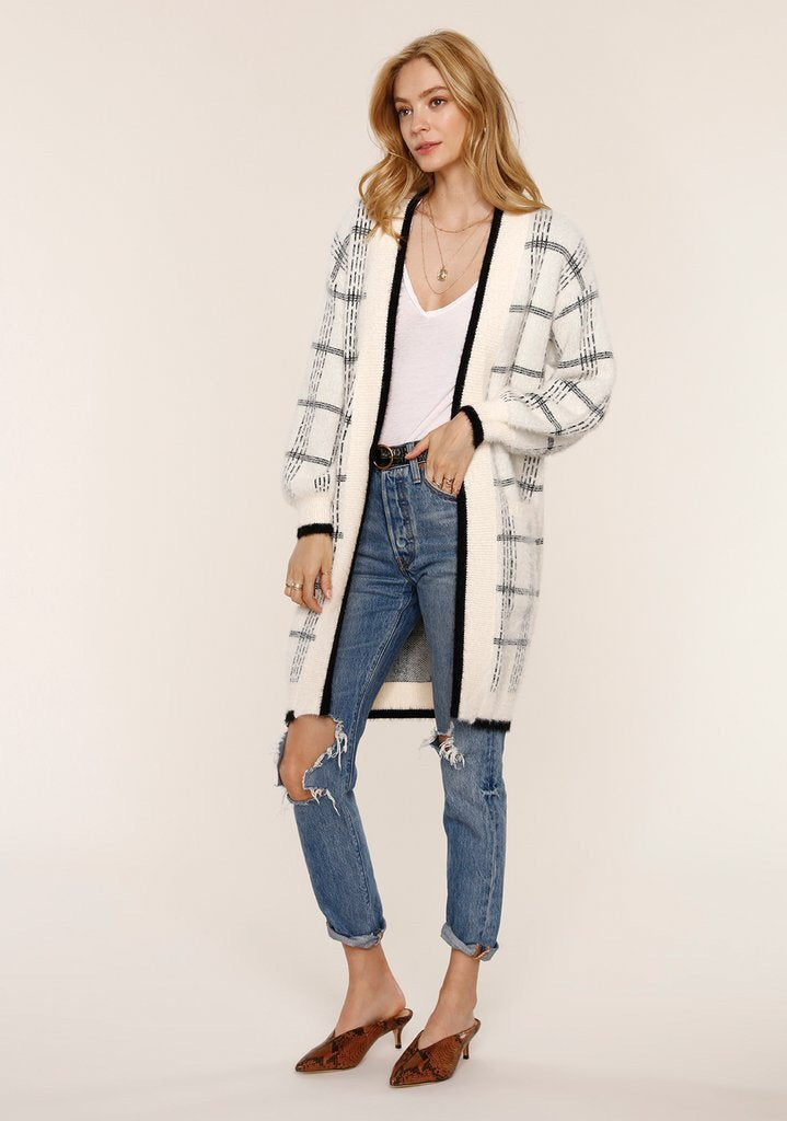 The Sheri Cardi is a perfect item for layering as winter turns into spring.