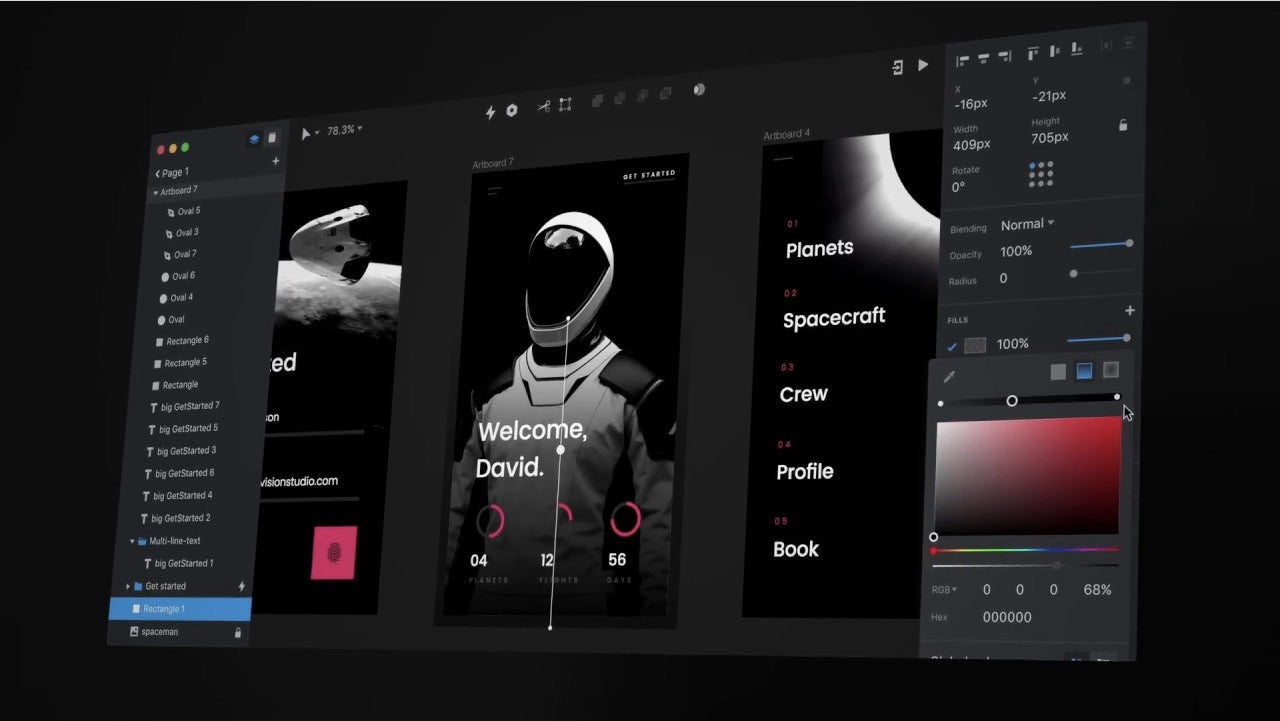 InVision Studio, screen design tool