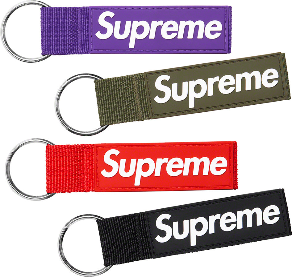 新品Supreme Webbing Keychain black igirl - キーホルダー