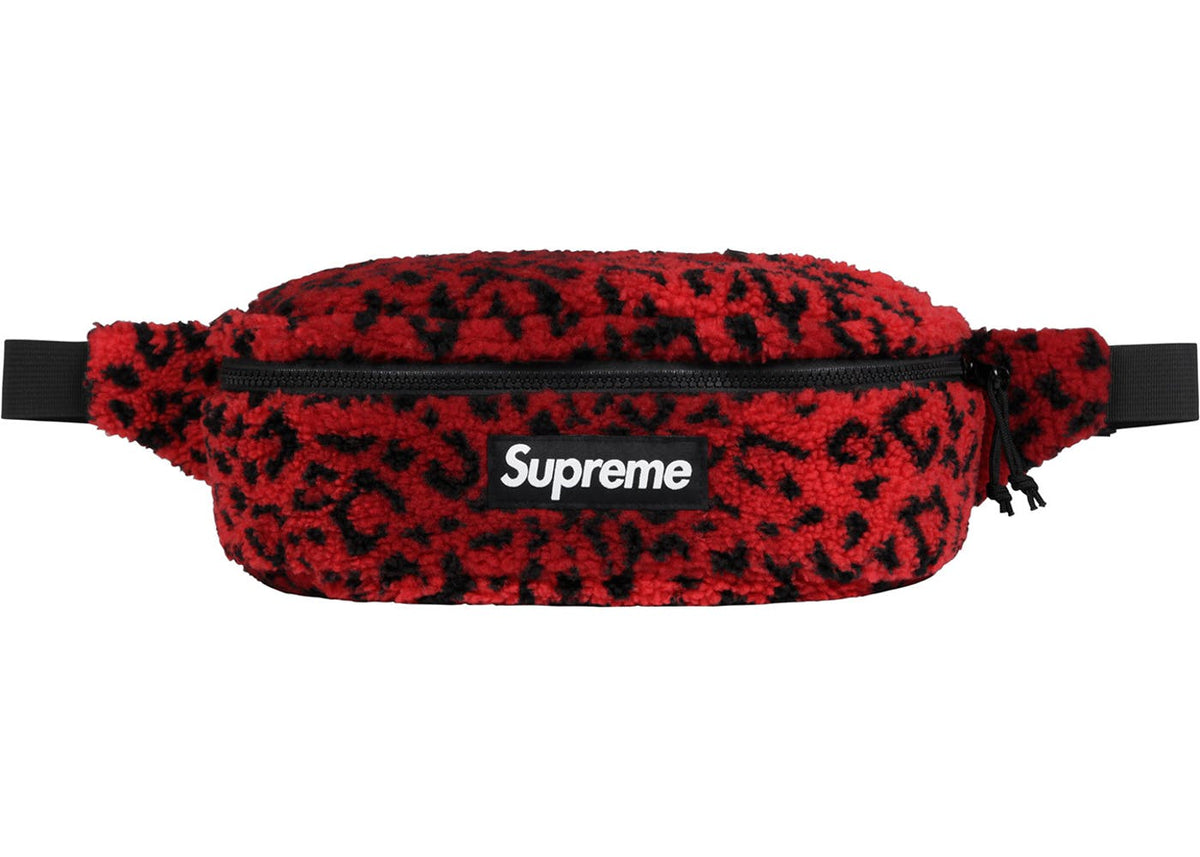 Supreme Leopard Fleece Waist Bag Red – BASEMENT_HK
