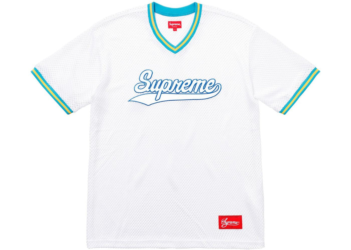 supreme mesh baseball jersey