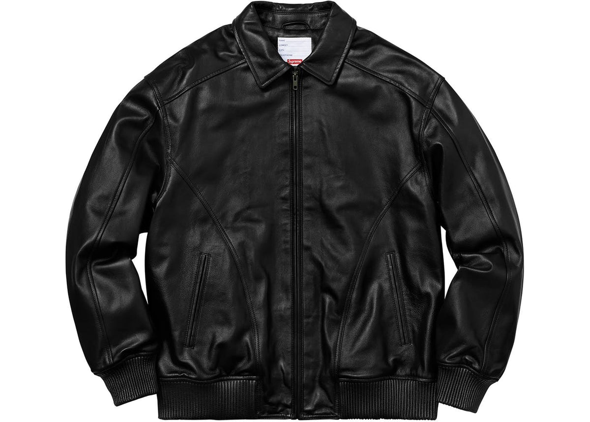Supreme Studded Arc Logo Leather Jacket Black – BASEMENT_HK