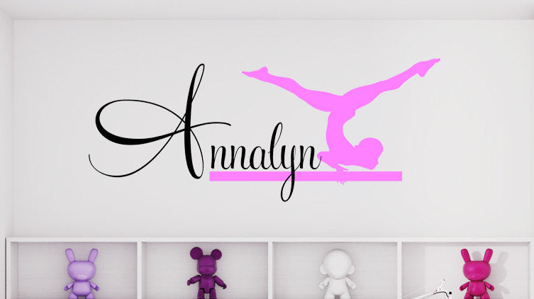 Gymnast Wall Art Custom Name Wall Decals Rino Home Decor Canada Rinohomedecor