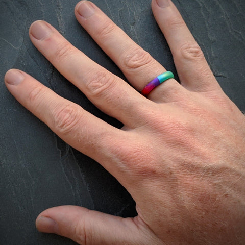 rainbow lgbtq silicone rings