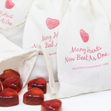 Many Hearts One Beat Lil Bag of Glass Hearts