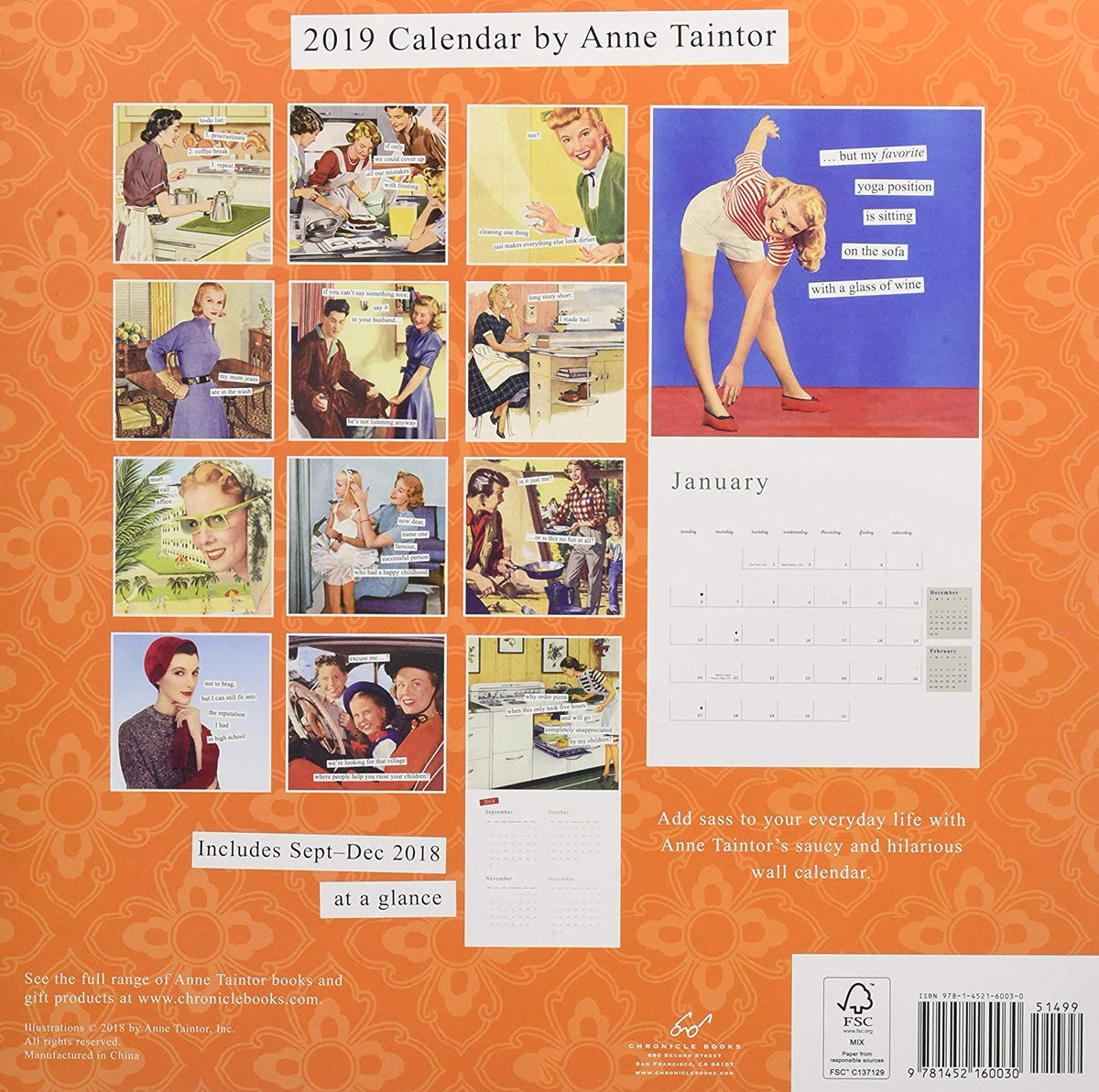 2019 Wall Calendar by Anne Taintor