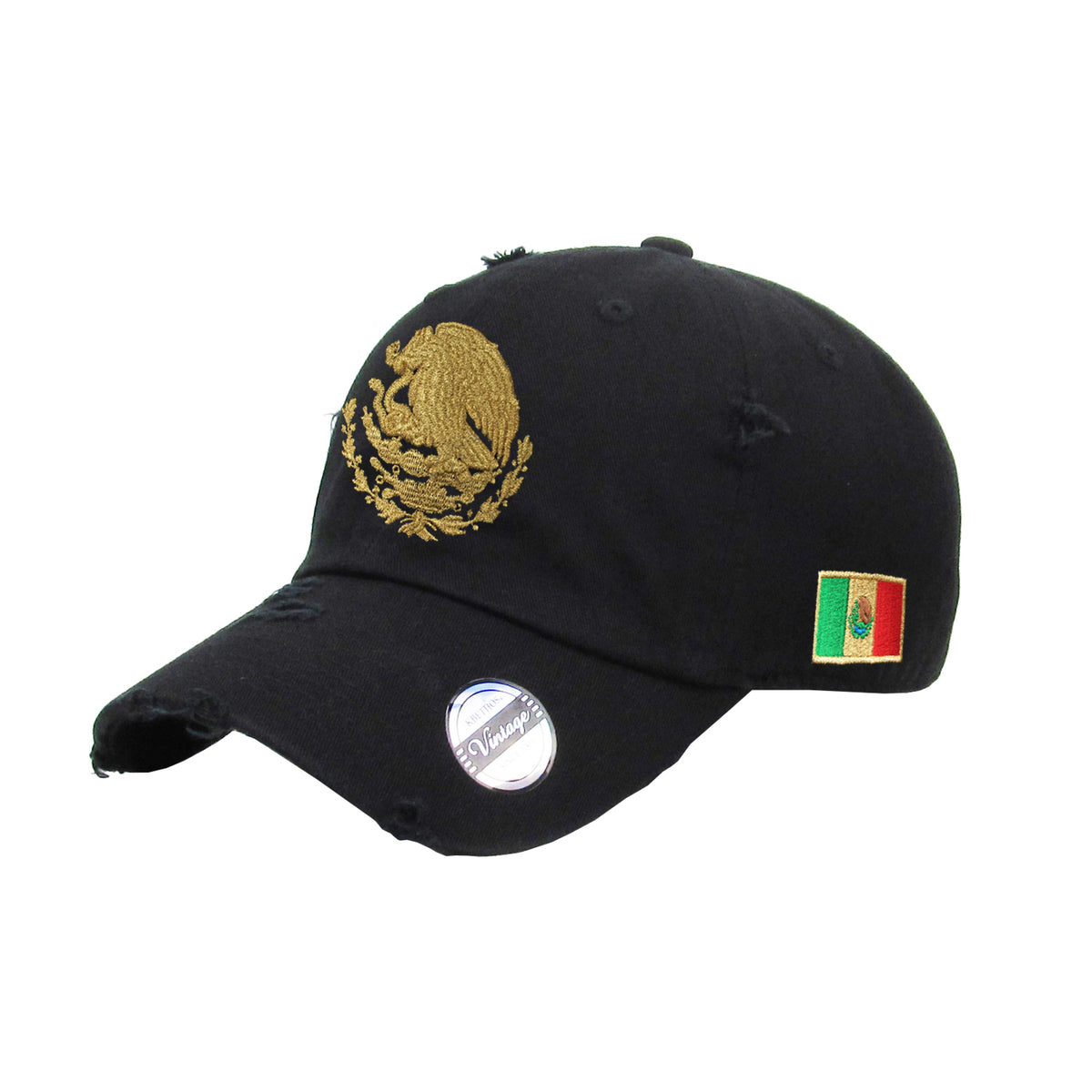 Dominican Republic Shield Hat Black//M.Gold