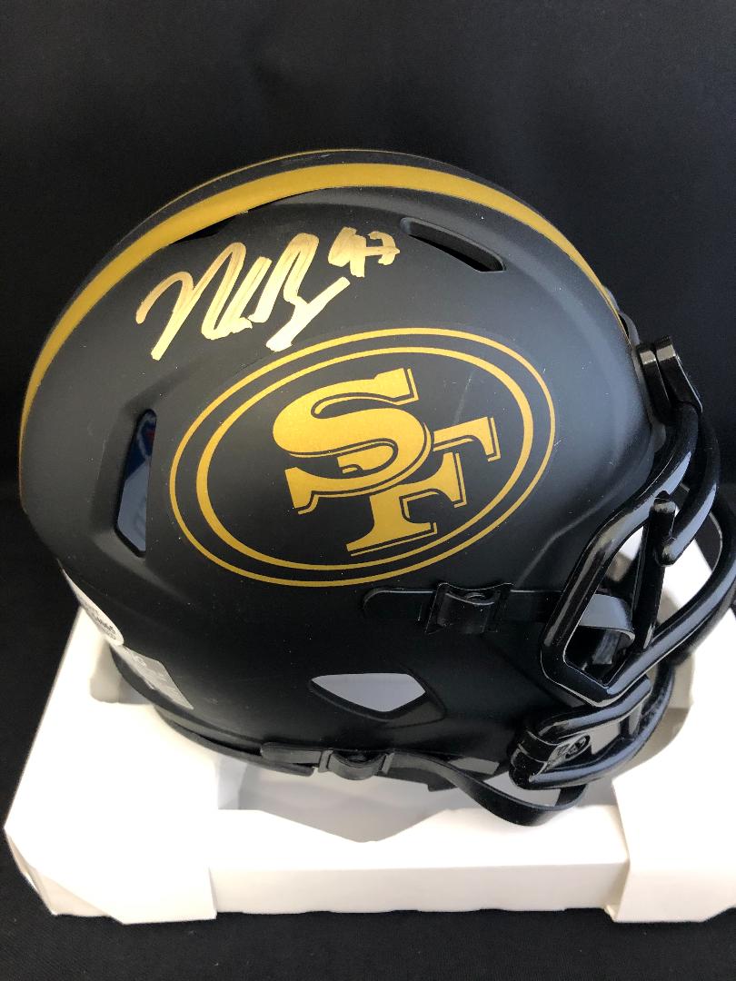 Nick Bosa Signed 49ers Lunar Eclipse Alternate Speed Mini Helmet (Beckett)