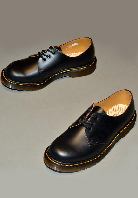 Dr Martens 1461Z Vintage black quilon Airwair DM shoe MADE IN ENGLAND sz 3-12UK 