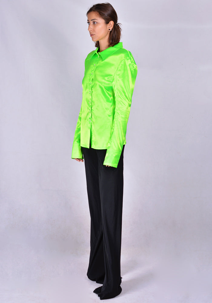 KWAIDAN EDITIONS AW20WT059W-PS TILTED SHIRT NEON GREEN