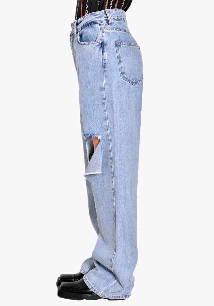 ROKH R1CA54 CT 27 DENIM PANTS BLUE (New Season FW22)