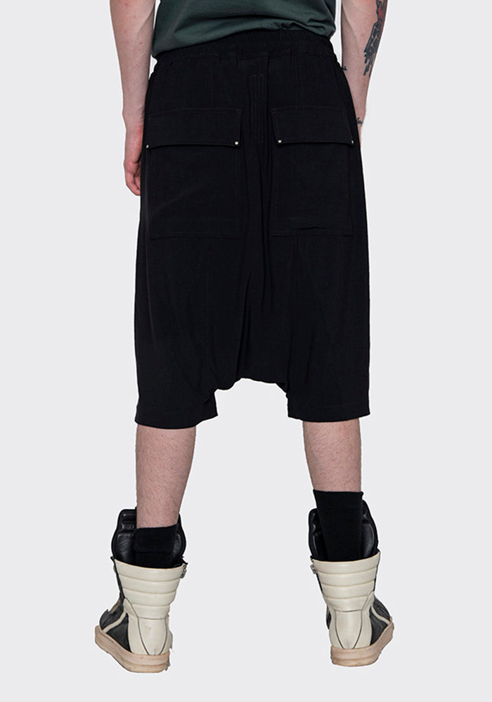 RICK OWENS RU02B2384 HY 09 RICK S PODS SHORTS BLACK