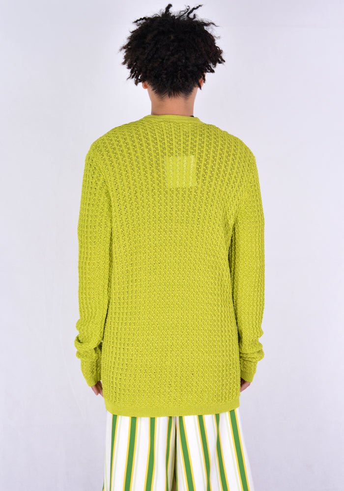 SUNNEI S01 KNIT CARDIGAN LIGHT GREEN