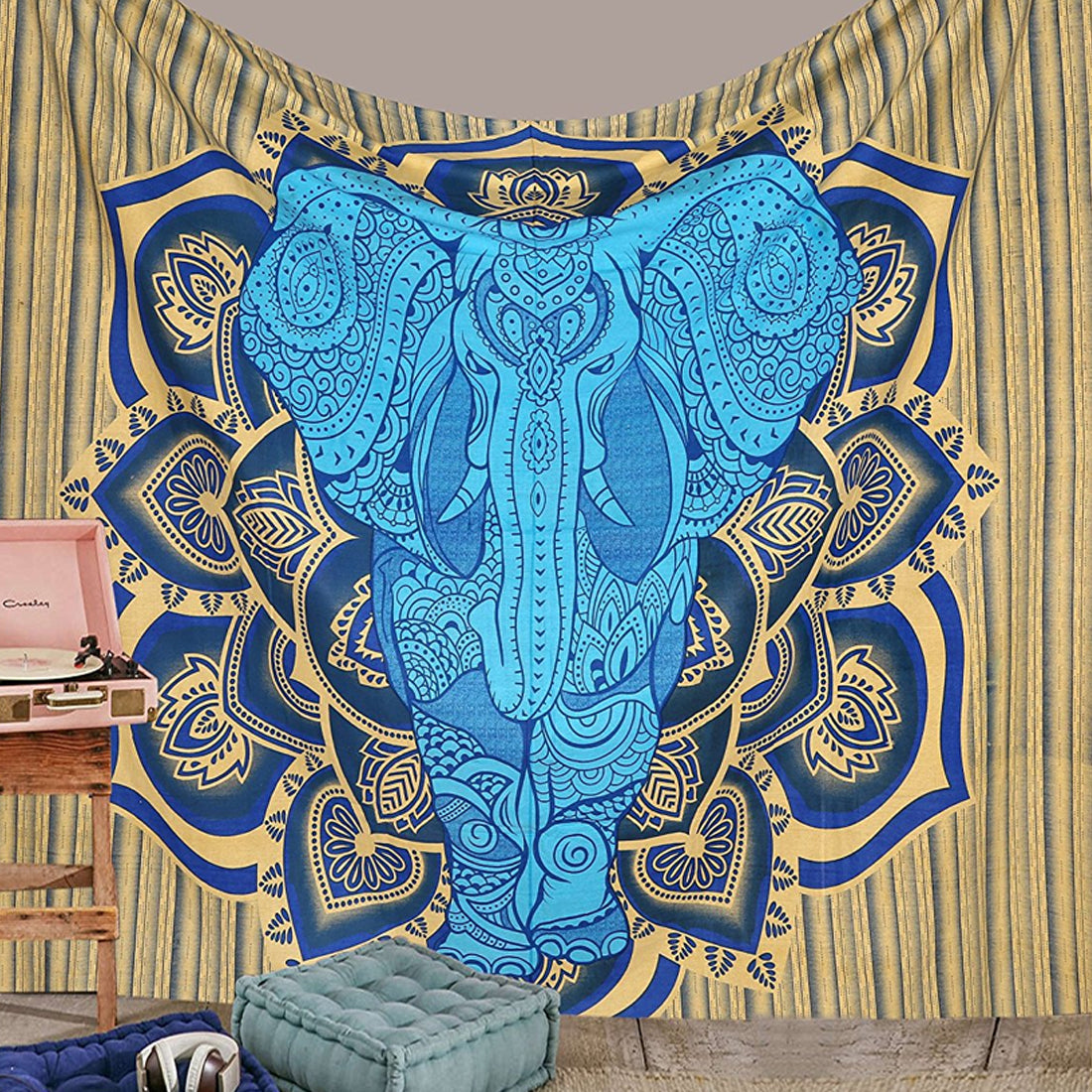 Indian Boho Elephant Mandala Tapestry Dorm Or Bedroom Decor