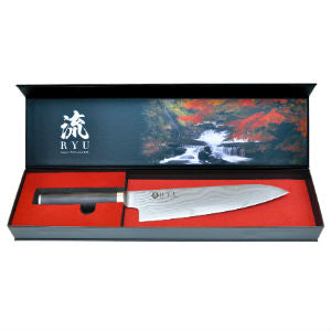 Japanese Damascus 8 inch Chef's Knife in a Luxurious Gift Box