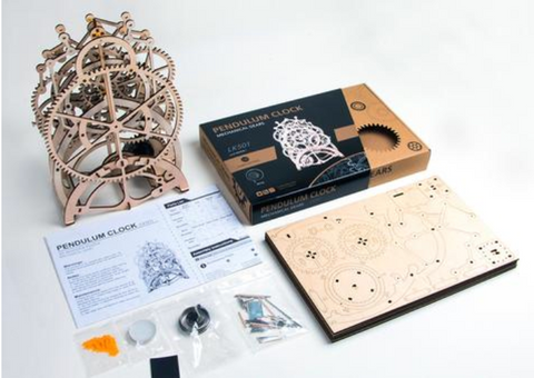 Self-Assembly Mechanical Wooden Pendulum Clock Kit Fuego Cloud