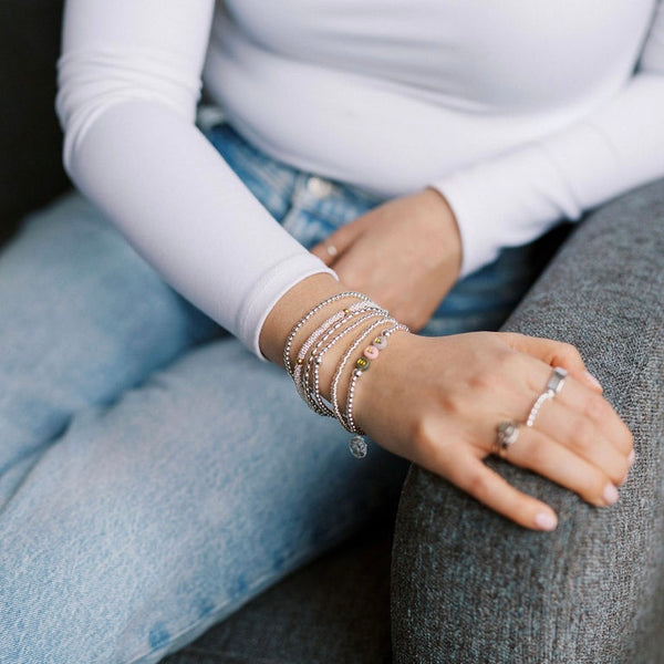 tiny letter bracelet