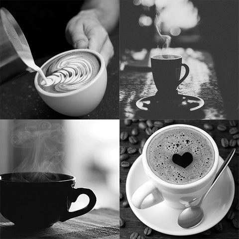 black and white coffee