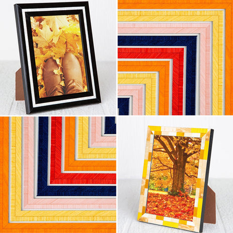 wooden picture frames colorful