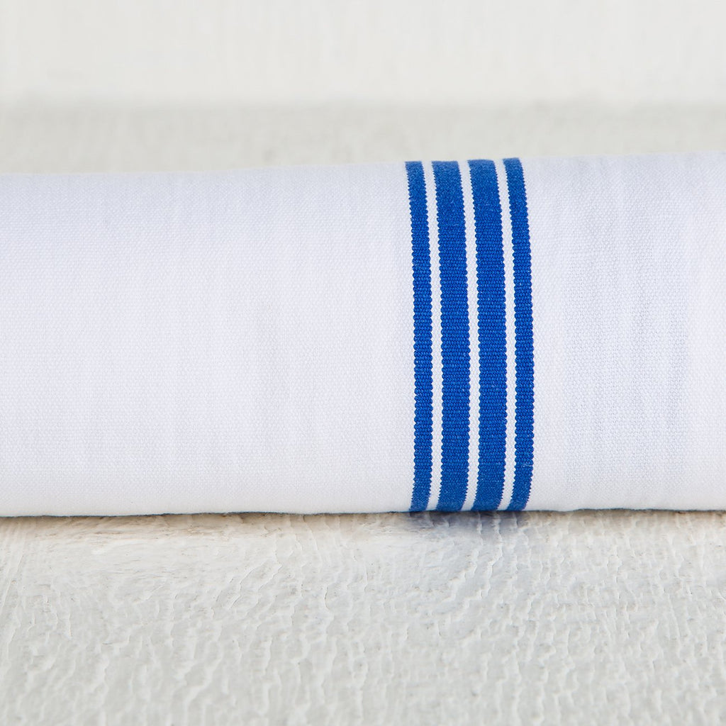 blue striped kitchen towels