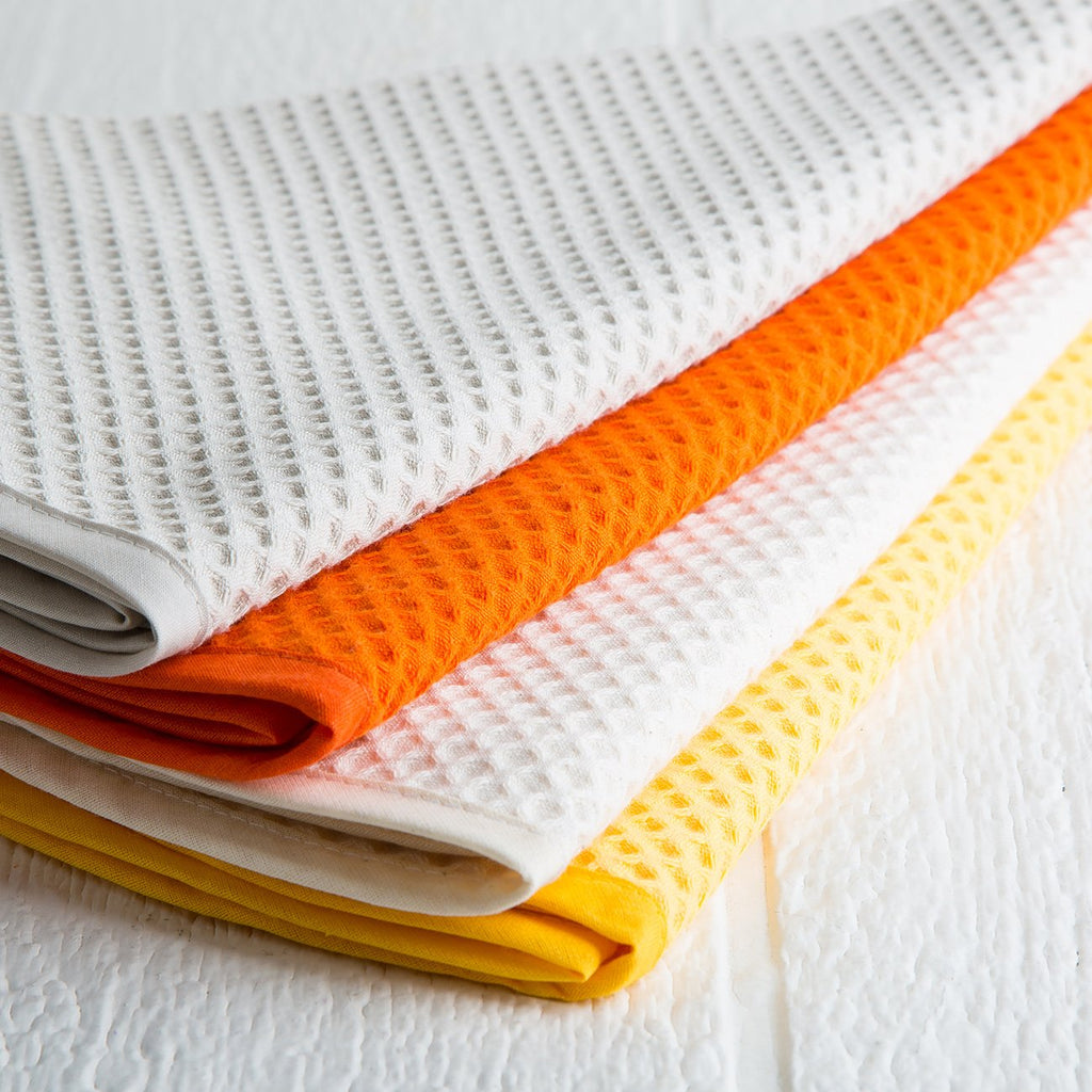 orange kitchen linens