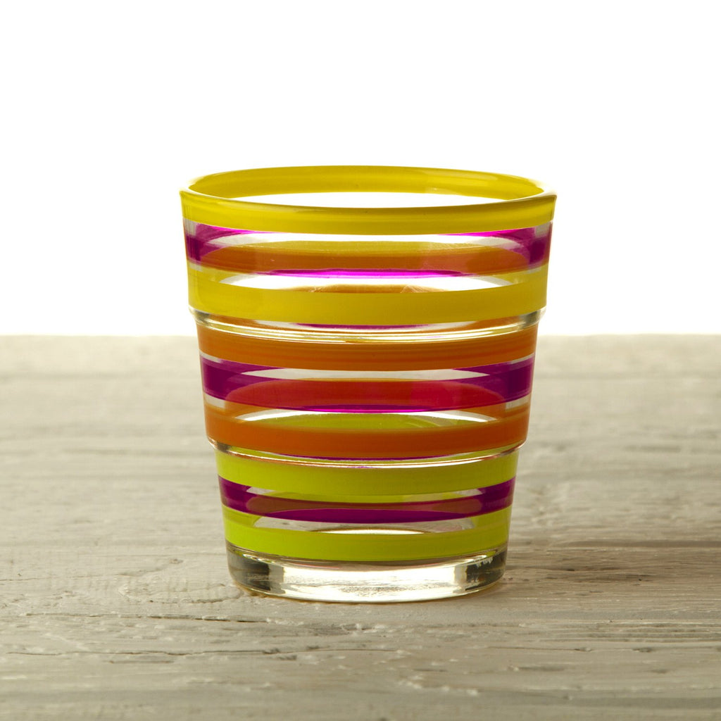 striped drinking glasses