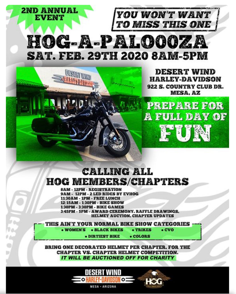 HOG-A-PALOOZA - Desert Wind Harley-Davidson - Saturday, February 29, 2020 -  THIGHBRUSH