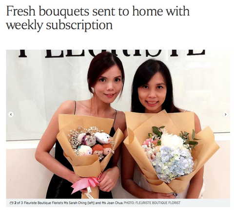 Straits Times Feature on Floral Subscription Services