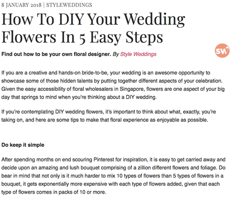 Style Weddings - How to DIY your Wedding Flowers in 5 Easy Steps
