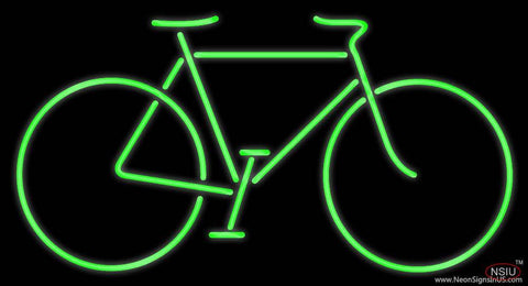 Bicycle Green Real Neon Glass Tube Neon Sign