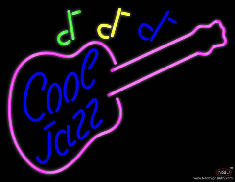 Cool Jazz Guitar Real Neon Glass Tube Neon Sign