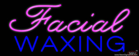 Cursive Pink Facial Waxing Real Neon Glass Tube Neon Sign