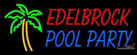 Custom Edelbrock Pool Party With Palm Tree And Wave Neon Sign