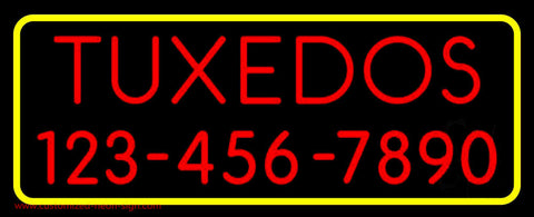 Tuxedos With Phone Number Neon Sign