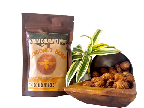 Coconut Bliss Macadamias Kauai Honey Kauai Coconut Cinnamon Roasted Nuts